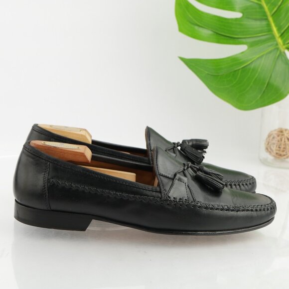 Johnston Murphy Mens Loafer Size 10 M Black Calfskin Leather Tasseled Dress Shoe main image 13